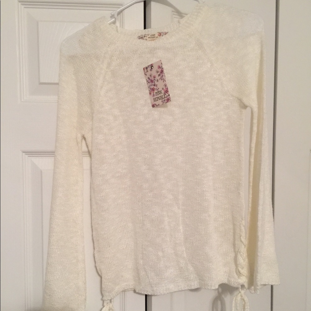 White sweater brand new with tags!